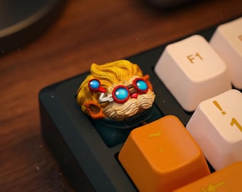 Scientist Yordle Artisan Keycaps | Mechanical Keyboard Custom Keycap | Gamer Key Cap | RGB Keyboard Accessory
