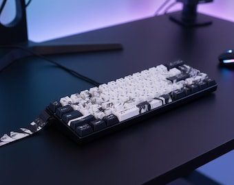 F61 Compact Mechanical Keyboards | Blue Switch Wired Keyboard | PBT Keycaps Customizable Gaming & Typing Keyboard