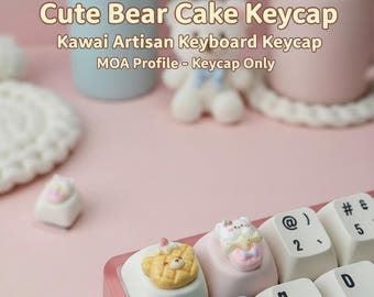 Birthday Waffle MOA Keycap | Dessert Mechanical Keyboard Keycap | Artisan Keycaps