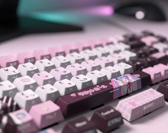 Hatsune Anime Keycap Set – Custom Mechanical Keyboard Keycaps – 74 / 129 Keys