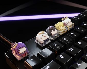 Genshin Impact Artisan Keycaps | Anime Keyboard Keycap | Fidget Spinner Artisan Keycap
