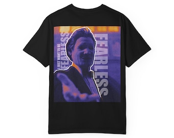 Fearless Shirt, President Inspired Tee, Fearless Graphic Shirt, Metalcore Streetwear, Dark Aesthetic Double Sided Tee, Alt Band Style Shirt
