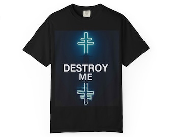 Destroy Me T-Shirt, President Inspired Gothic Cross Tee, Dark Grunge Clothing