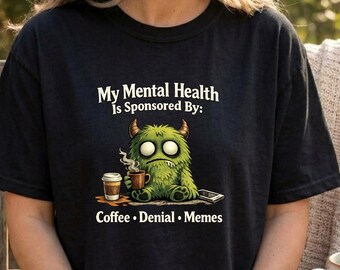 My Mental Health Is Sponsored By Shirt, Funny Anxiety Tee, Introvert Humor T-Shirt, Overthinking Gift, Comfort Colors Graphic Tee