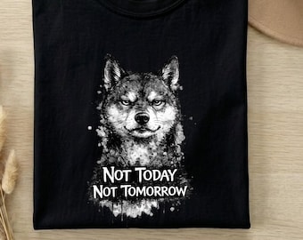 Shiba Inu Not Today Shirt, Shiba Dog Graphic Tee, Anti Social Shirt, Sarcastic Introvert Tee, Comfort Colors T Shirt