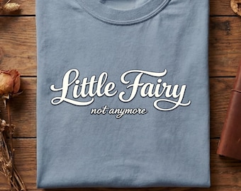 Little Fairy Not Anymore Shirt, Soft Girl Burnout Tee, Feminine Aesthetic Shirt, Introvert Quote Tee, Comfort Colors Vintage T-Shirt