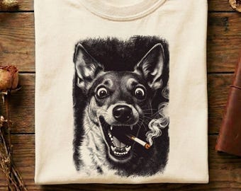 Crazy Dog Shirt Funny Meme Dog Tee Unhinged Dog Graphic Shirt Dark Humor Dog Lover Gift Comfort Colors TShirt