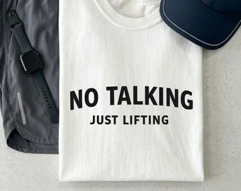 No Talking Just Lifting Shirt, Introvert Gym Tee, Anti Social Workout Shirt, Funny Fitness Shirt Women, Gym Lover Gift, Comfort Colors