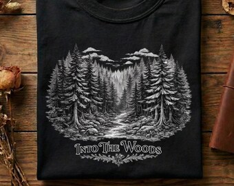 Into The Woods Shirt, Forest Landscape Tee, Cottagecore Nature Shirt, Hiking Lover Gift, Vintage Wilderness Tee, Comfort Colors