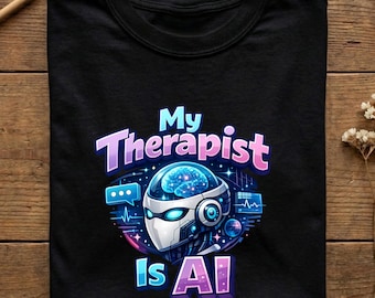 My Therapist Is AI Shirt Funny Tech Tee, ChatGPT Humor tee, Introvert Gift, Nerd Graphic Tee, Comfort Colors Shirt, Funny Mental Health Tee