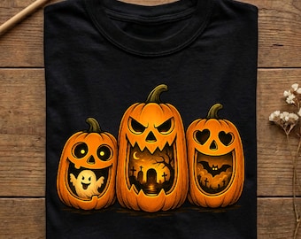 Halloween Pumpkin Shirt, Cute Ghost Pumpkin Tee, Jack O Lantern Tshirt, Fall Graphic Sweatshirt, Spooky Season Gift, Pumpkin Lover