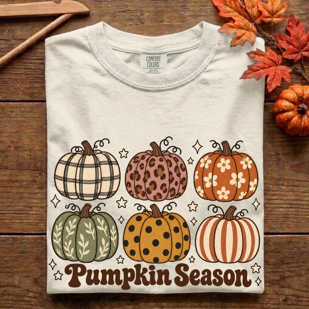 Pumpkin Season Shirt Boho Pumpkin Graphic Tee Fall Sweatshirt Autumn ...