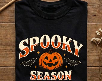 Vintage Spooky Season Shirt for Halloween Lovers, Retro Pumpkin Graphic Tee, Cute Fall Halloween Sweatshirt, Cozy Autumn Gift