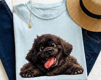 Newfoundland Dog Shirt for Dog Moms, Cute Newfoundland Gift, Newfie Lover Tee, Black Newfoundland Puppy Sweatshirt, Pet Owner Tshirt