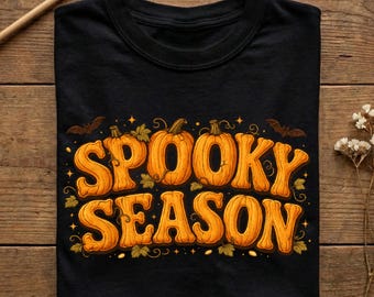 Spooky Season Shirt for Women, Pumpkin Halloween Tshirt, Cute Fall Graphic Tee, Autumn Sweatshirt, Pumpkin Lover Gift, Cozy October
