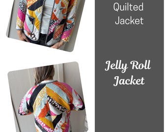 Oh Sew Easy Sweatshirt Quilted Jacket: Jelly Roll Jacket