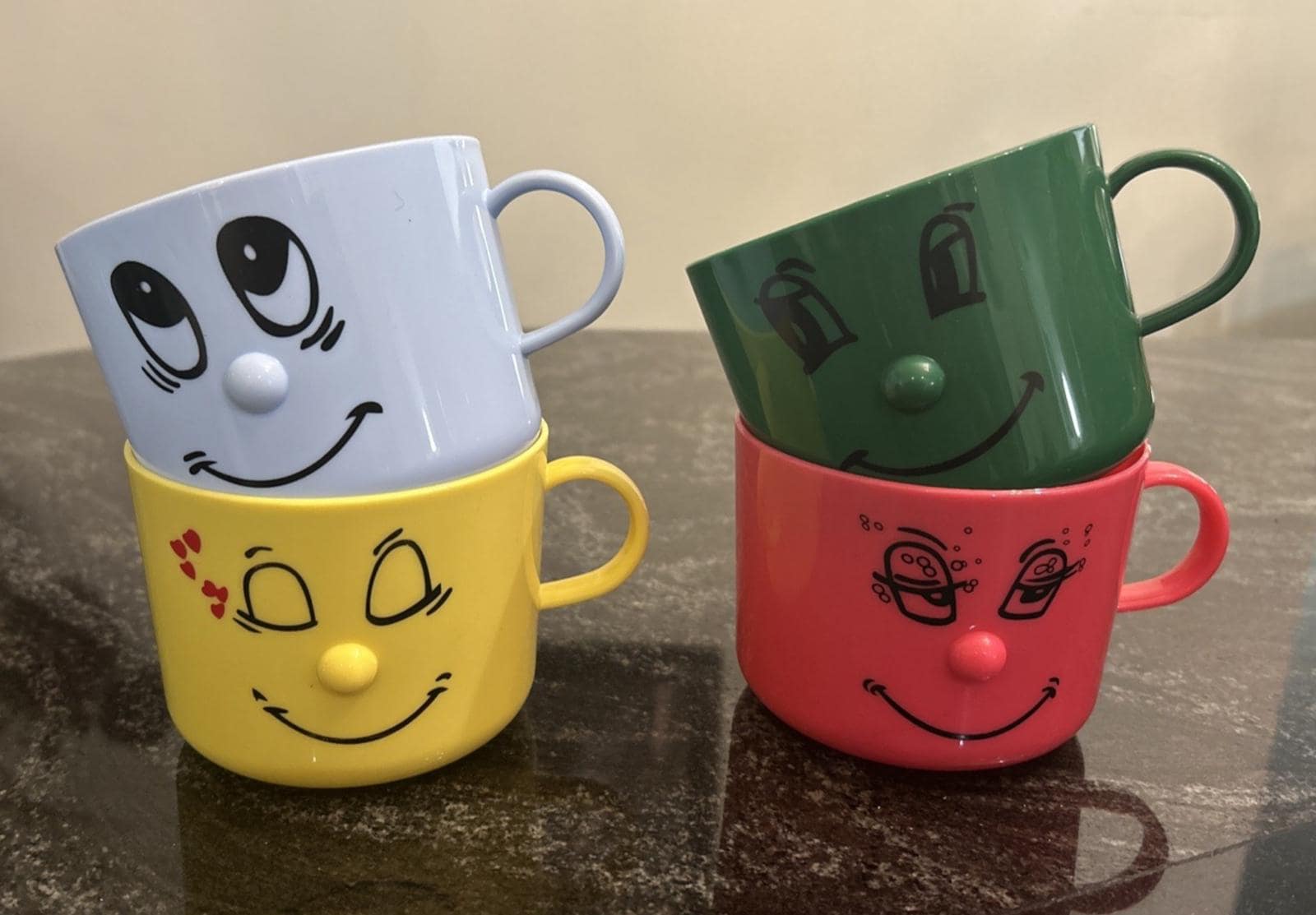 ビンテージスマイリーフェイス マグカップ 2個セット Smiley face bowls - Etsy 日本