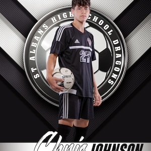 Enamel Fast Track Soccer Photoshop Template – 4:5 Aspect Ratio Senior Sports Poster (Digital Download)