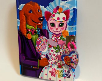 Vintage 90s Lisa Frank Diary With Original Lock / Cat & Dog