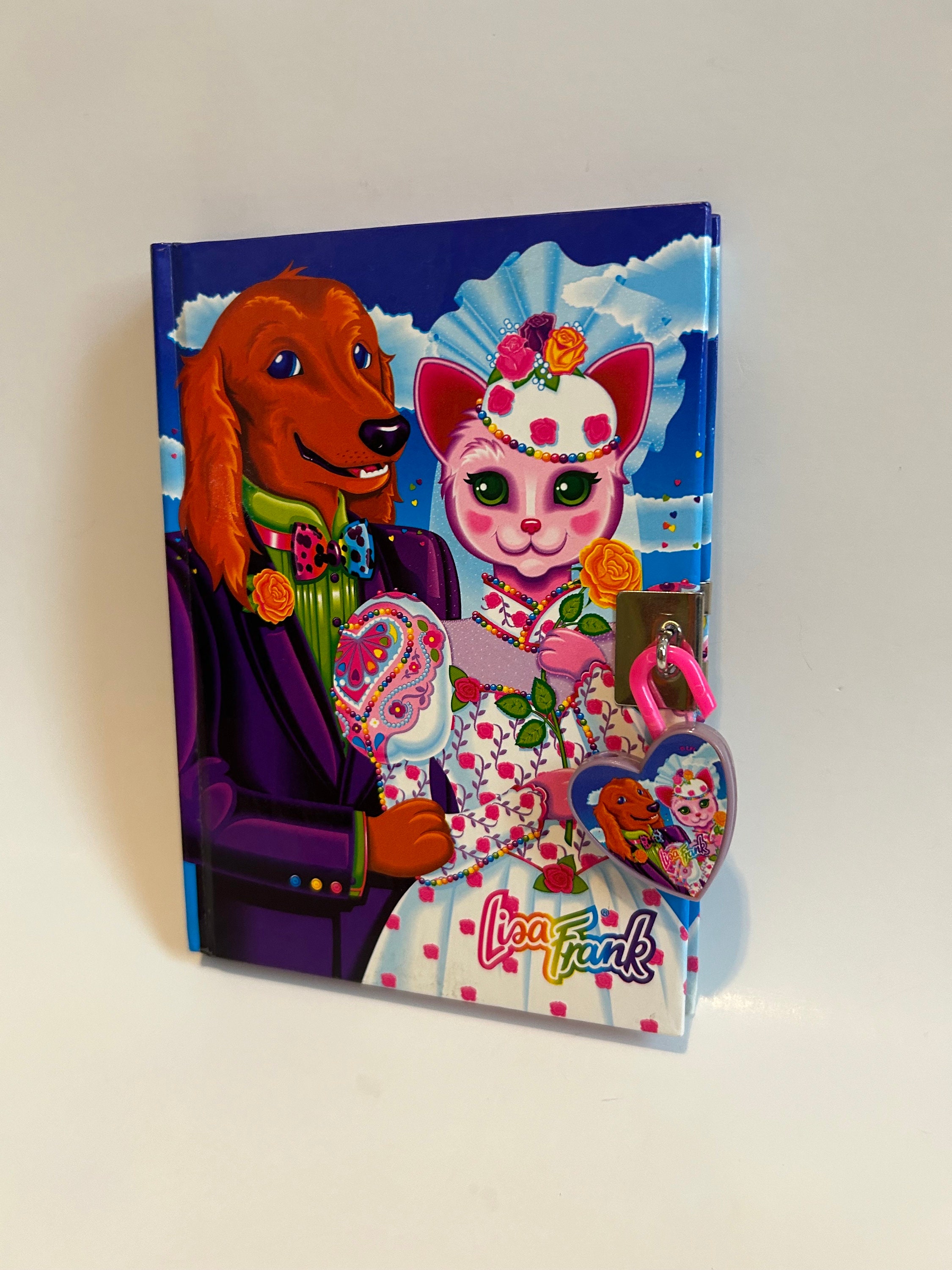 Vintage 90s Lisa Frank Diary With Original Lock / Cat & Dog