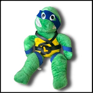 Vintage 1989 Leonardo Teenage Mutant Ninja Turtles TMNT 27 zoll Plüsch blau /