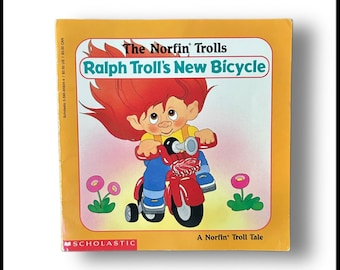 Vintage 1992 Norfin Trolls Ralph Troll's New Bicycle, Paperback Children's Book