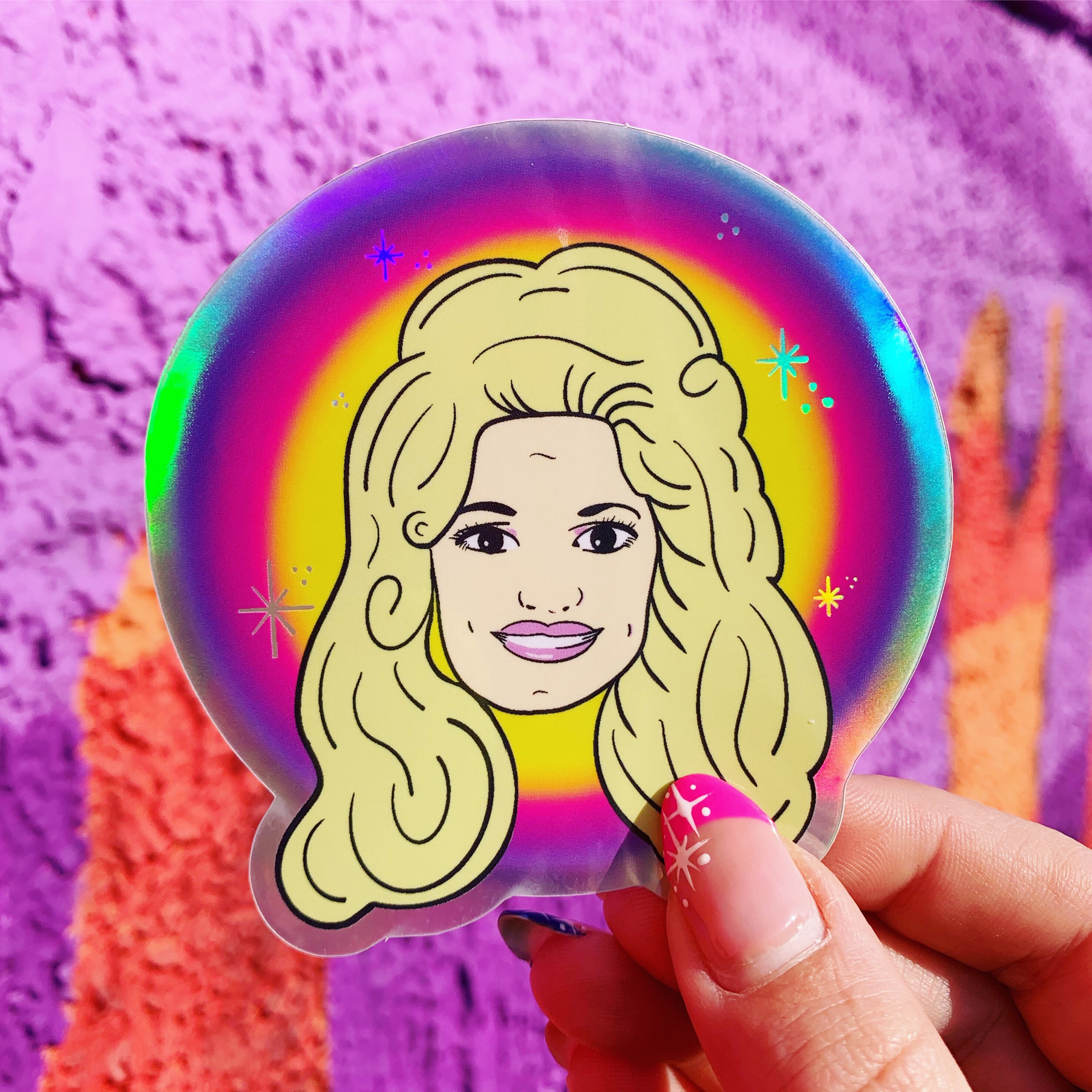 Saint Dolly Parton Holographic sticker Etsy