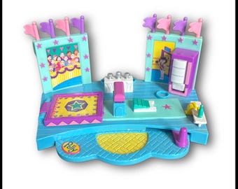 Vintage 1999 Polly Pocket Floor Gymnastics Turnfest Vault Bluebird Mattel