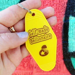 Self Made Bellionaire Retro Motel Keychain