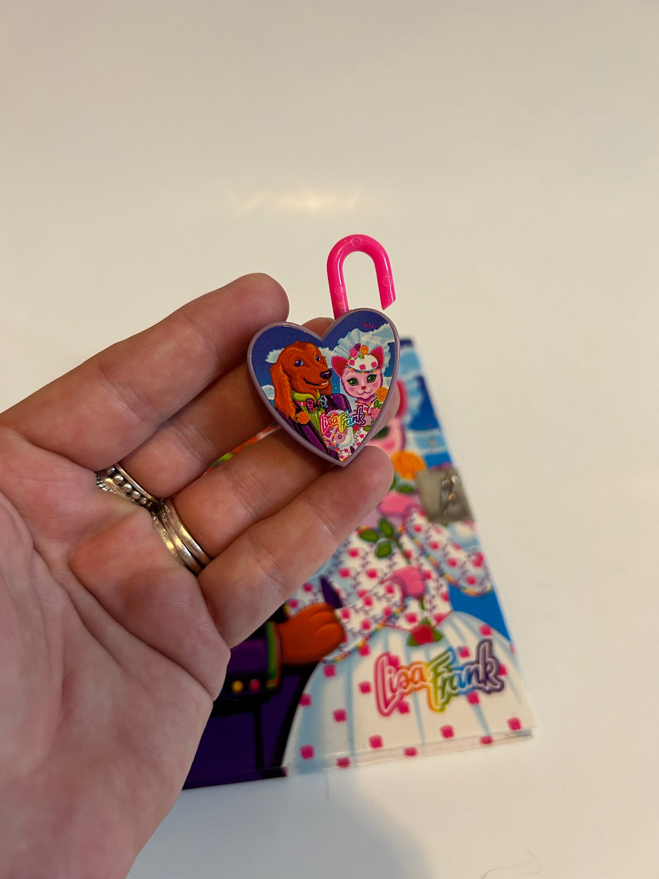 Vintage 90s Lisa Frank Diary With Original Lock / Cat & Dog