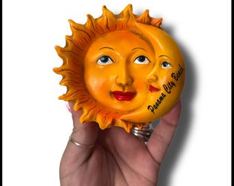 Vintage Celestial Sun Moon Trinket Dish / Jewelry Tray