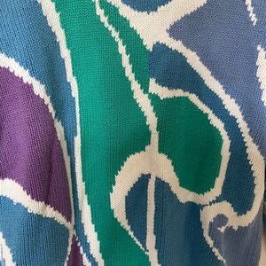 Vintage 1980s/ 1990s colorful cotton Cardigan / sweater image 5