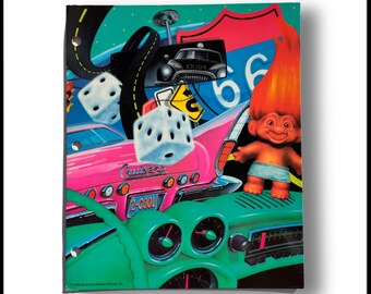 Vintage 1988 Mead Troll Doll 2 Pocket Folder