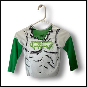Disfraz de zombi de Halloween vintage Goosebumps para niños pequeños, talla 4-6