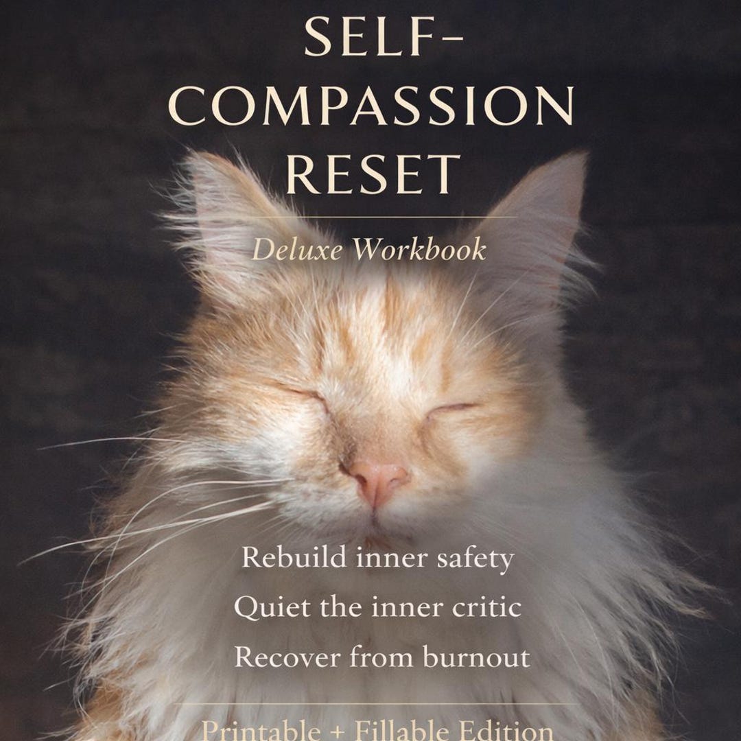 Self Compassion Reset Workbook, Inner Critic Healing, Burnout Recovery ...