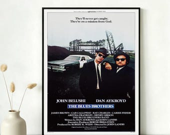 The Blues Brothers Movie Poster, Vintage Retro Print, Canvas Poster Printing, Wall Art Print, Home Decor