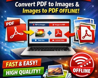PDF-Bildkonverter-Tool | Desktop Dateikonvertierung für Windows (Digitaler Download)