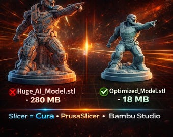 AI STL Optimierer: Massenkompressor für 3D-Modelle (für Windows)