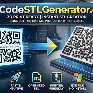 Pro QR Code 3D Model Maker | Instant STL Generator for 3D Printing