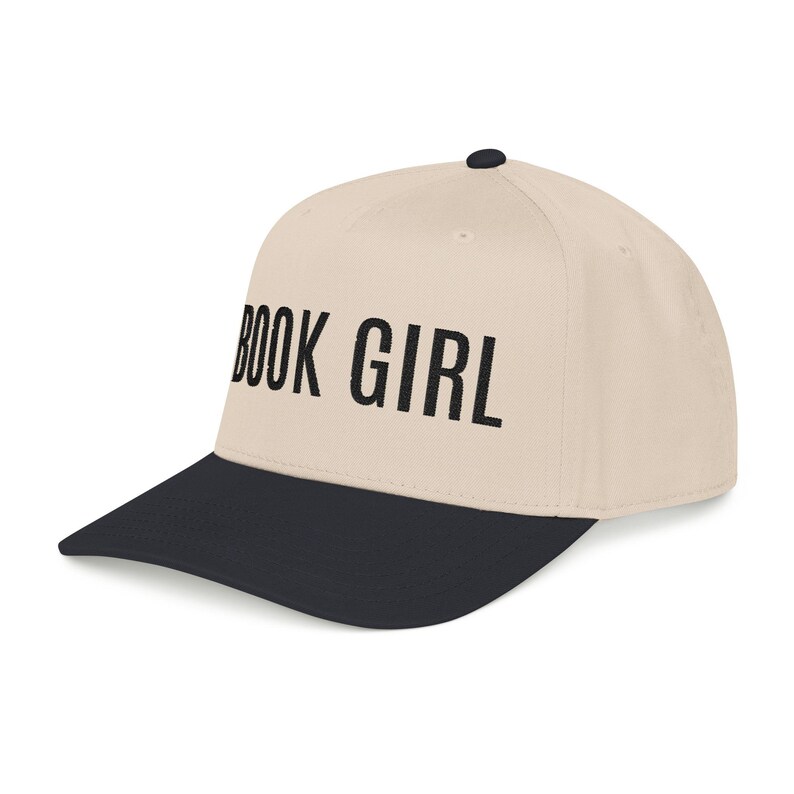 Embroidered Book Girl Baseball Cap, Reader BookTok Snapback Hat image 9