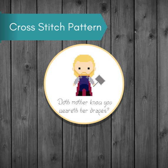 Doth Mother Know You Weareth Her Drapes Cross Stitch Pattern Etsy