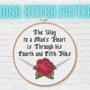 The Way to a Man&#39;s Heart Cross Stitch Pattern