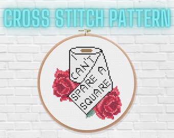 I Can't Spare a Square Cross Stitch Pattern