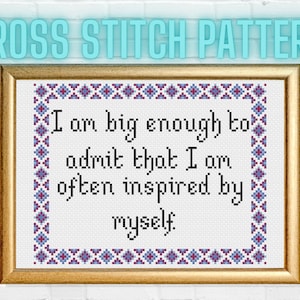 Inspired by Myself PDF Cross Stitch Pattern