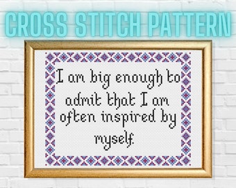 Inspired by Myself PDF Cross Stitch Pattern