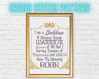 Pawnee Goddess Pledge Cross Stitch Pattern