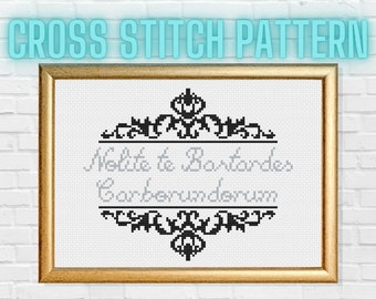 Don't Let the Bastards Get You Down Cross Stitch Pattern