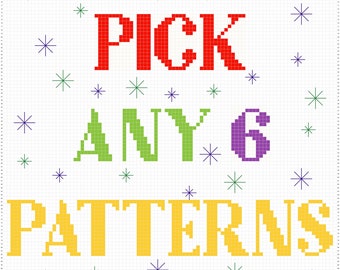 Pick Any Six PDF Cross Stitch Patterns