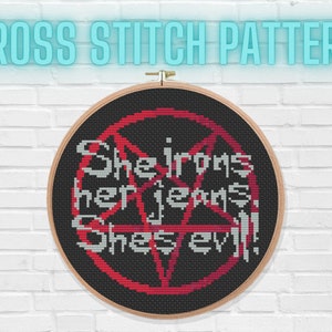 She&#39;s Evil! PDF Cross Stitch Pattern