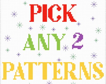Pick Any Two PDF Cross Stitch Patterns